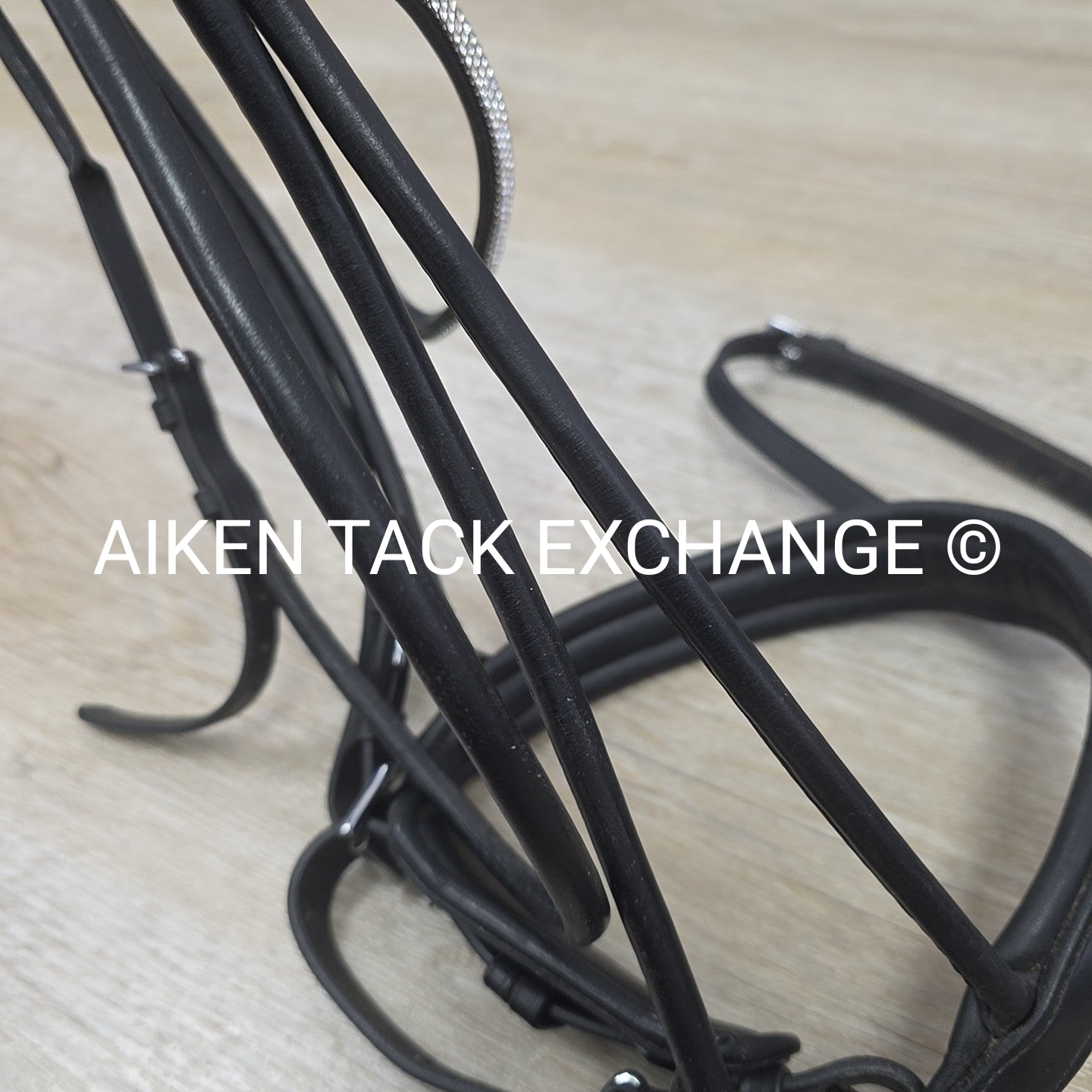 Schockemohle Rolled Dressage Bridle, No Reins, Black, Size Full