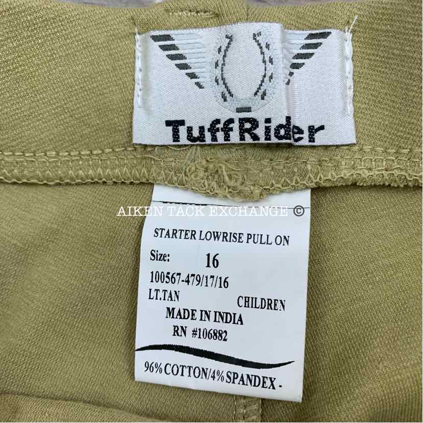 TuffRider Starter Knee Patch Pull On Breeches, Size 16