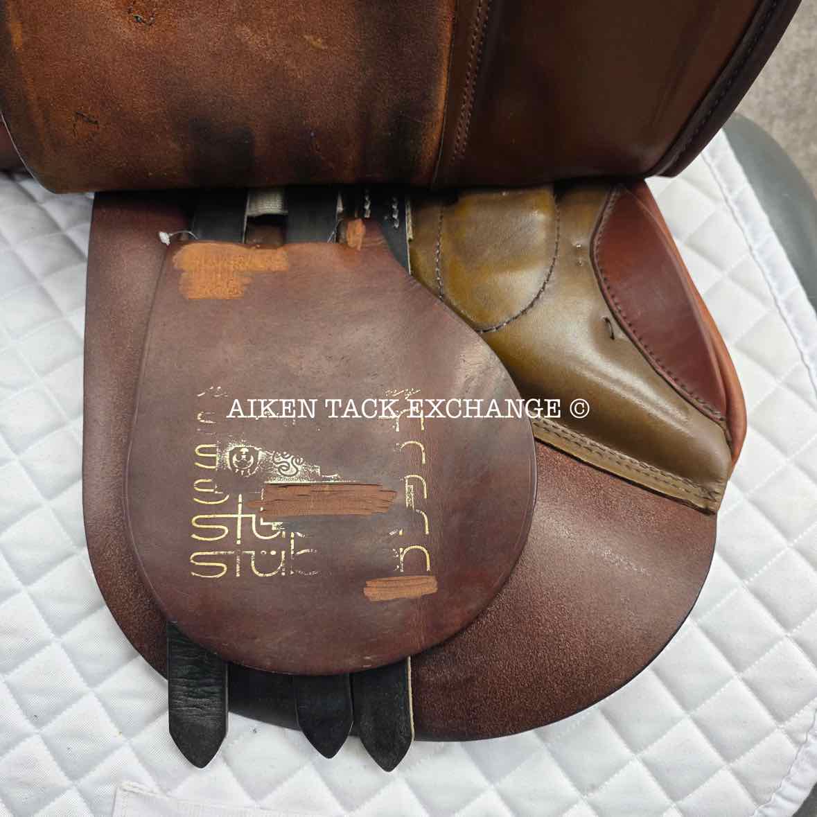 Stubben Edelweiss CS Close Contact Jump Saddle, 17" Seat, 31cm Tree - MW, Wool Flocked Panels