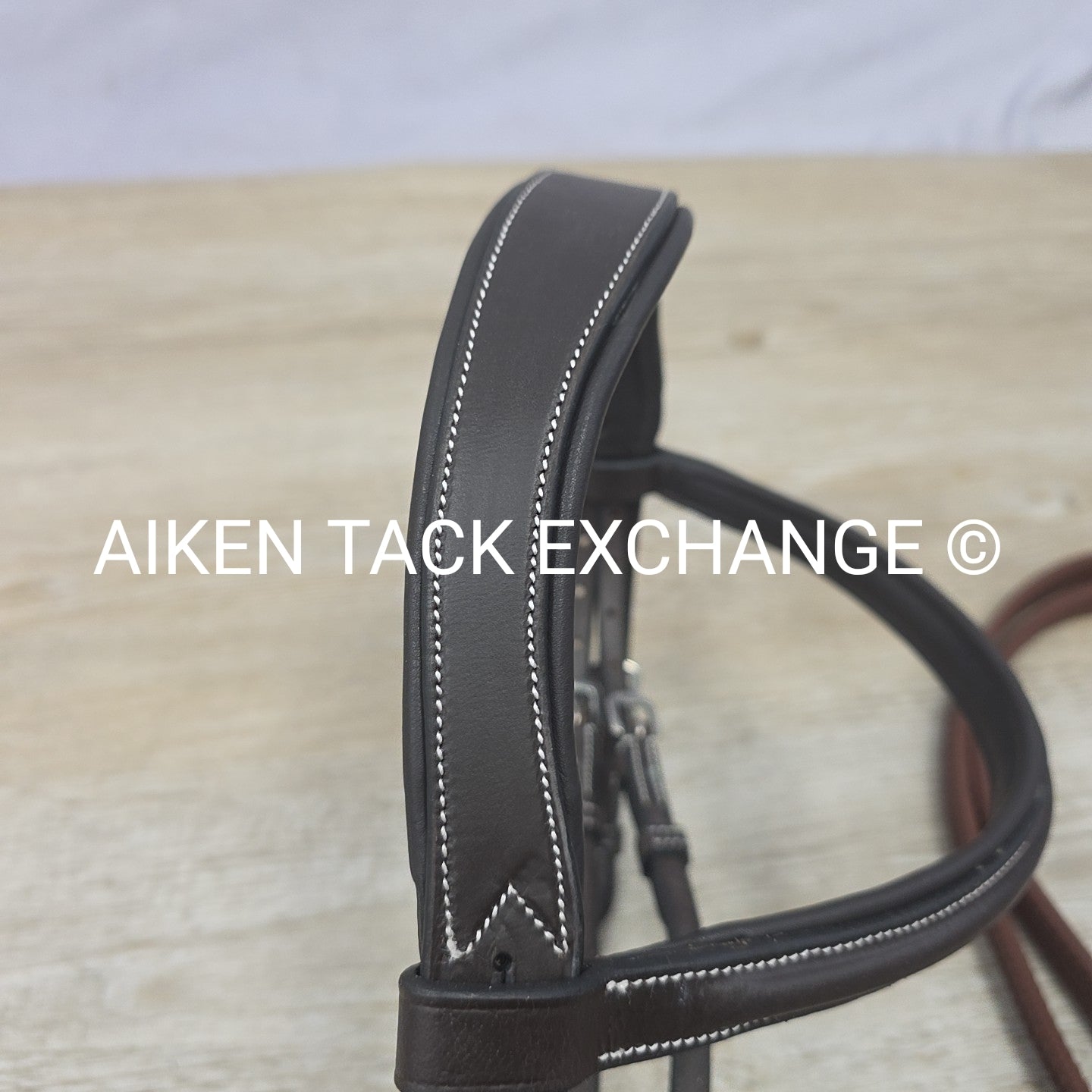 HDR Pro Mono Crown Flash Bridle with Rubber Reins, Havana, Size Cob