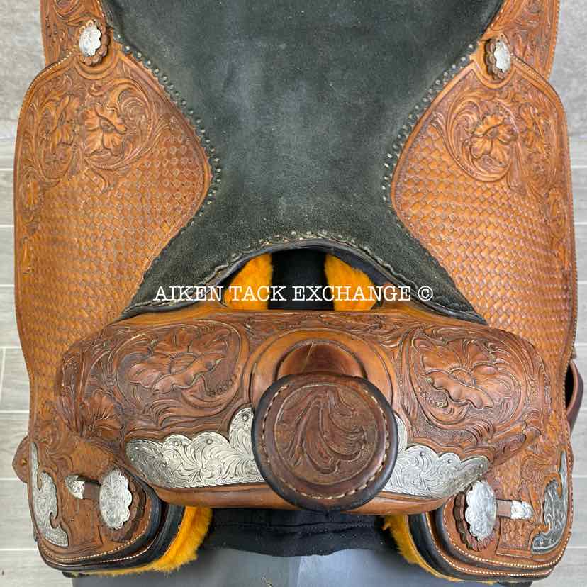 Allen Ranch Saddle Shop Western Saddle, 15" Seat, Regular Tree - Semi QH Bars