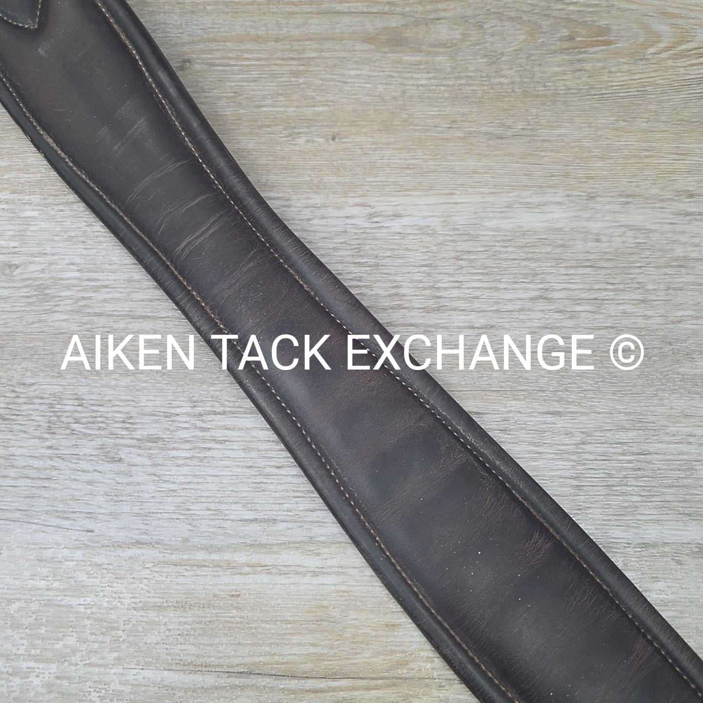 SmartPak Fancy Stitch Girth with Elastic on One Side, Brown, 48"
