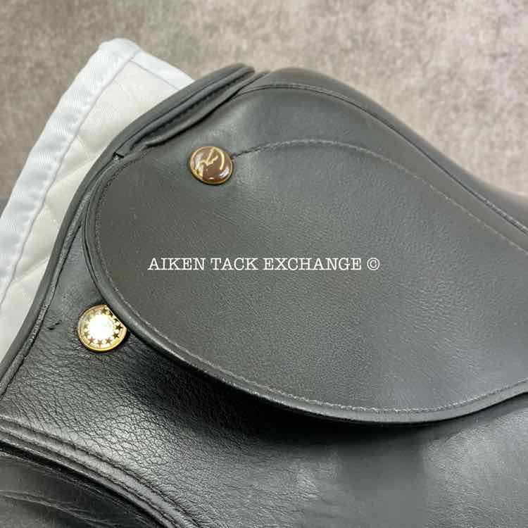 **SOLD** 2008 Prestige Optimax Dressage Saddle, 17" Seat, 34 Tree - Medium Wide, Wool Flocked Panels