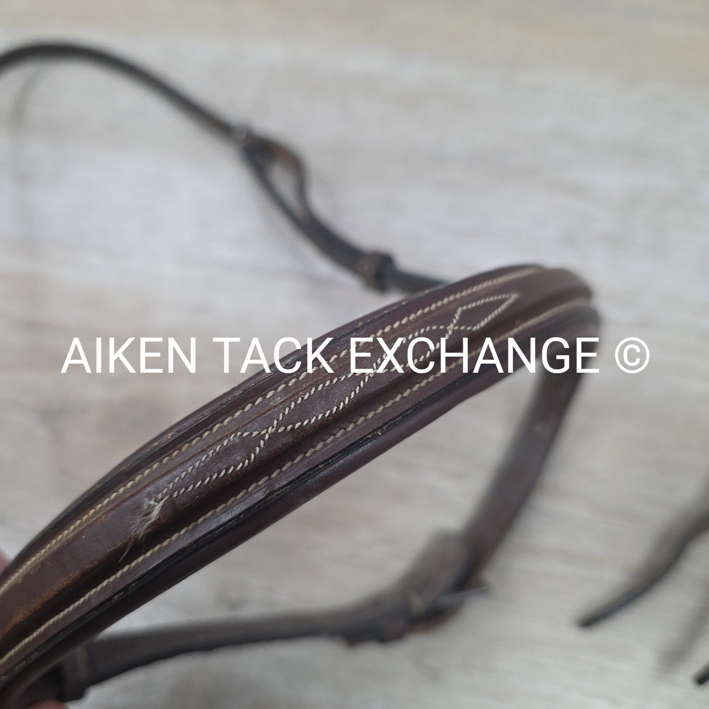 Fancy Stitched Square Raised Bridle, No Browband, No Reins, Size Cob