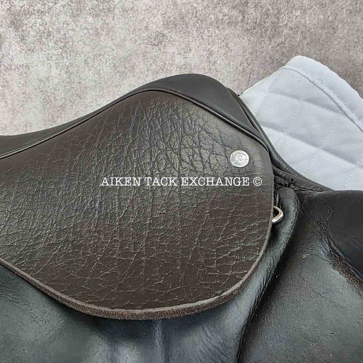 2016 Custom Saddlery Monte Carlo Monoflap Jump Saddle, 18" Seat, Adjustable Tree, Wool Flocked Panels