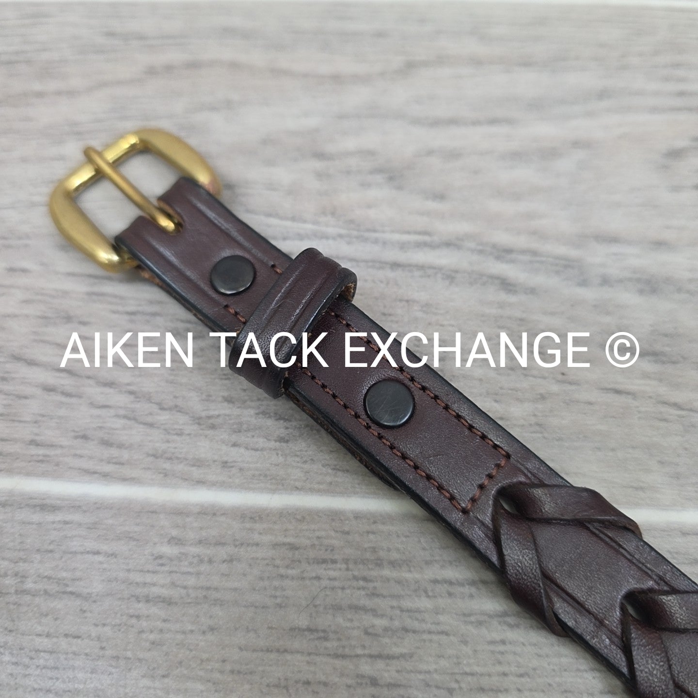 Tory Leather Laced Leather Belt, Brown, 24
