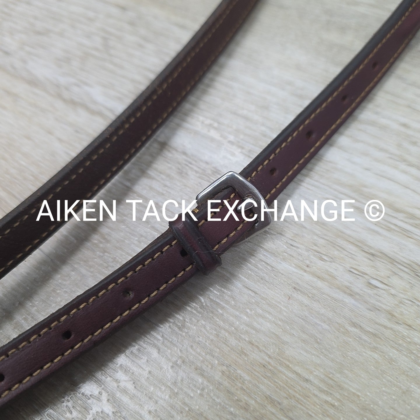 Fancy Stitched Raised Standing Martingale. Brown, Size Full