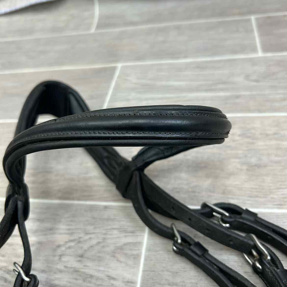 Shires Velociti Rapida Rolled Padded Caveson Bridle, No Reins, Size Full