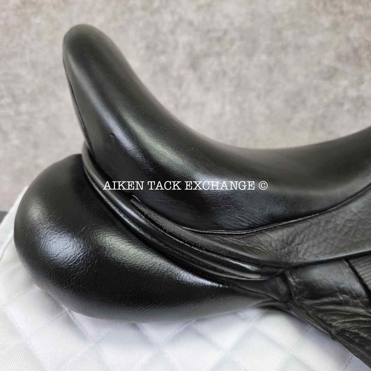 2015 Custom Saddlery Wolfgang Omni Monoflap Dressage Saddle, 17.5" Seat, Adjustable Tree, Wool Flocked Panels
