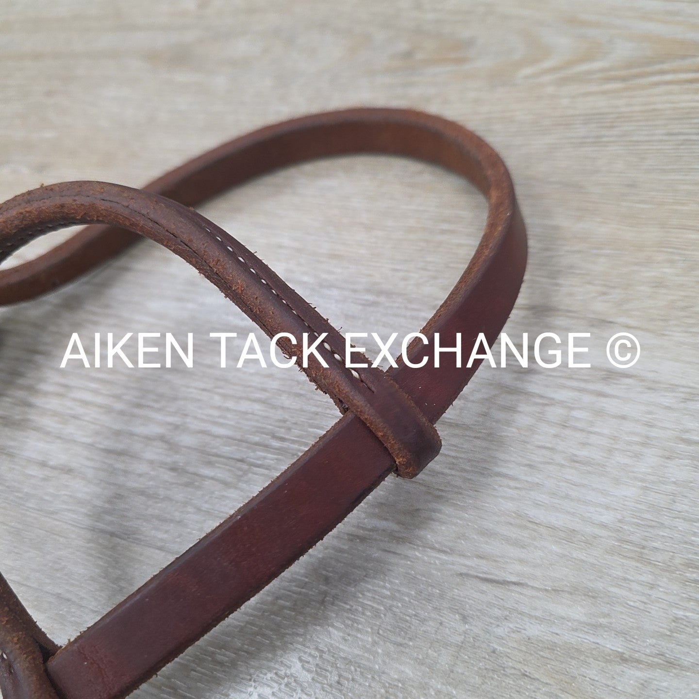 One Ear Headstall with Matching Split Reins & 4.5" Single Joint Loose Ring Bit