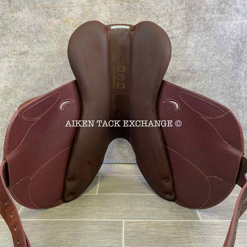 2023 Devoucoux Chiberta K Monoflap Jump Saddle, 16.5" Seat, 0KA Flap, Medium Tree, D3D Panels, Full Buffalo Leather
