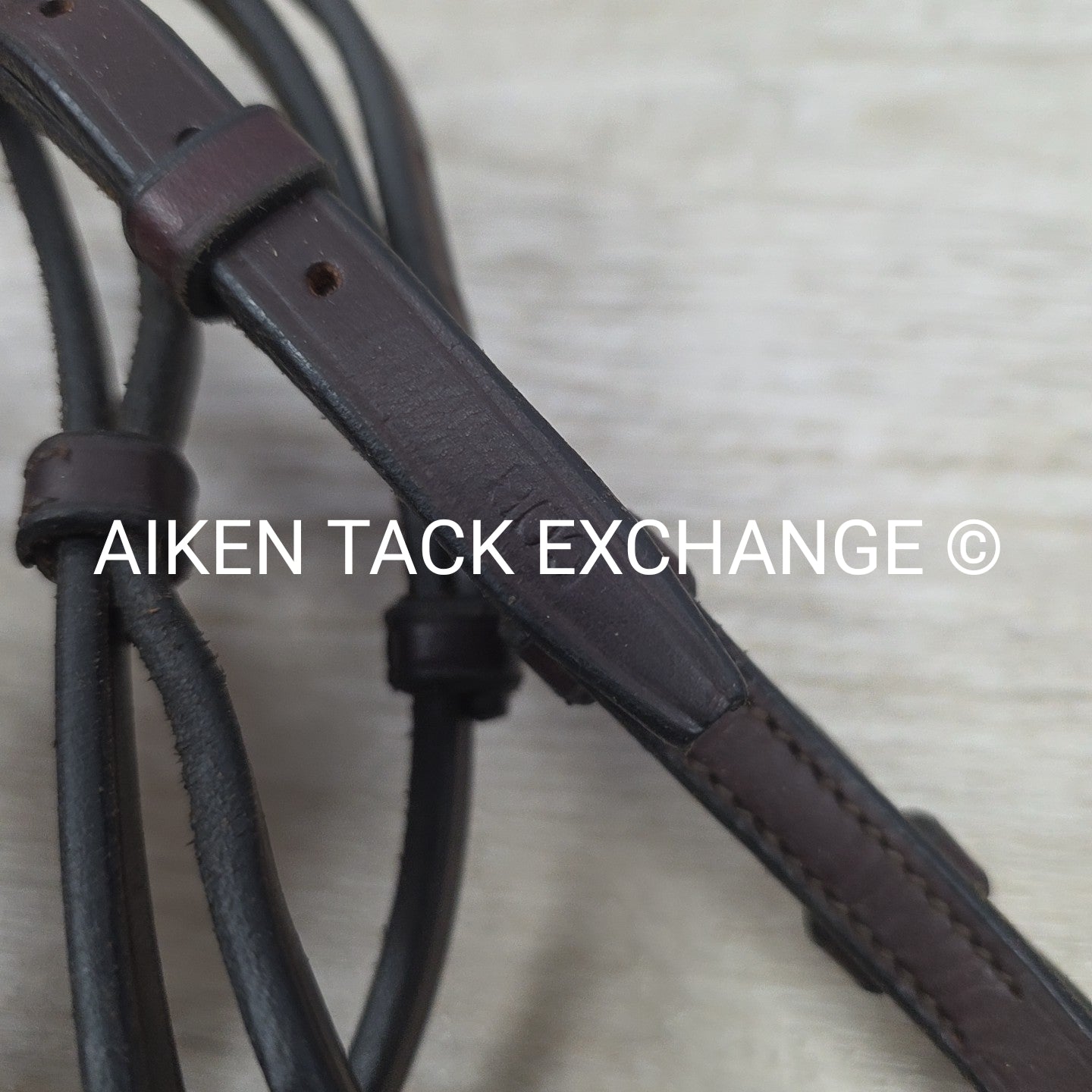 Flat Hunt Bridle with Matching Laced Reins, Brown, Size Cob