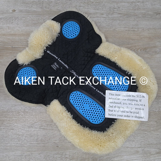 Stephens Equine Essentials Sheepskin Gel-Eze Cushion Half Pad, Size Large