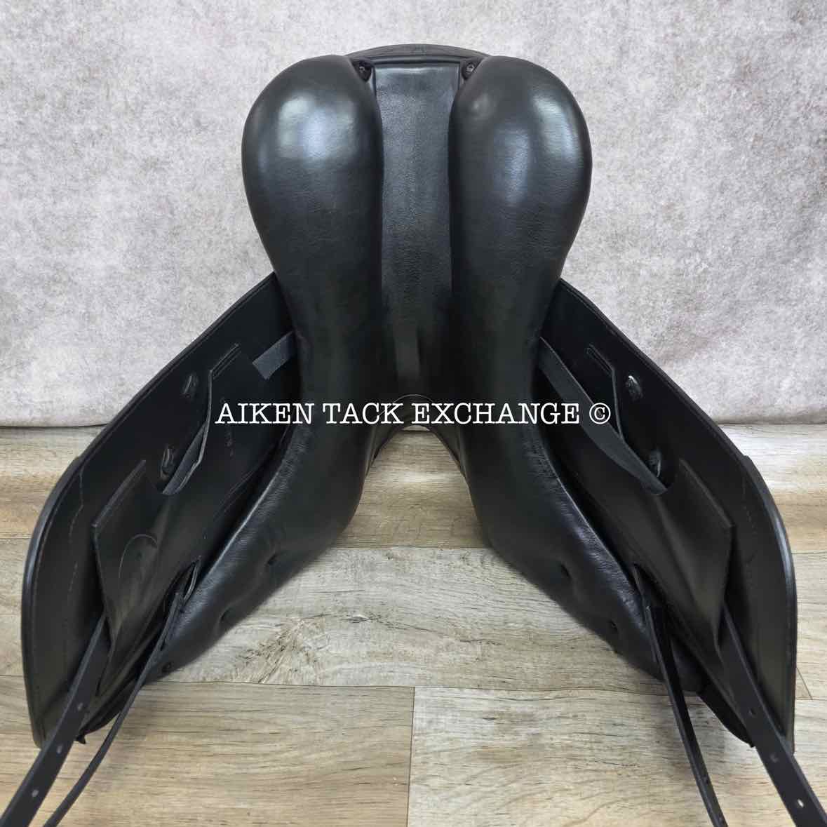 **SOLD** 2010 Prestige Venus K Monoflap Dressage Saddle, 17" Seat, 34 Tree - Medium Wide, Wool Flocked Panels