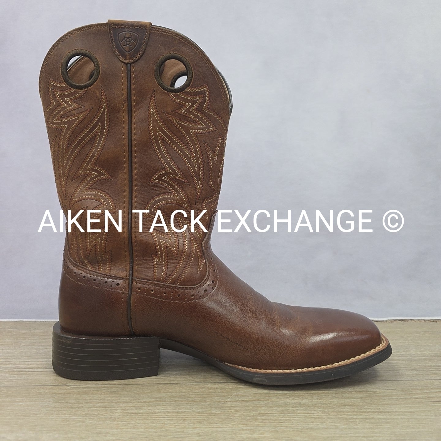 Ariat Sidebet Western Boots w/ Wide Square Toe, Men's 11.5D