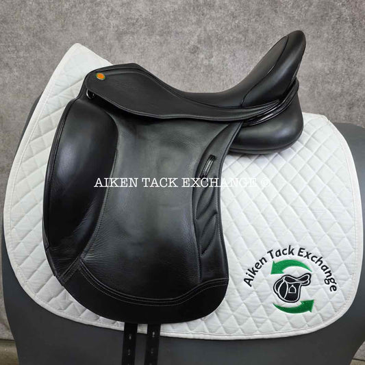 2022 JC Performance Line P2 Monoflap Dressage Saddle, 18" Seat, Wide Tree, Wool Flocked Pony Panels