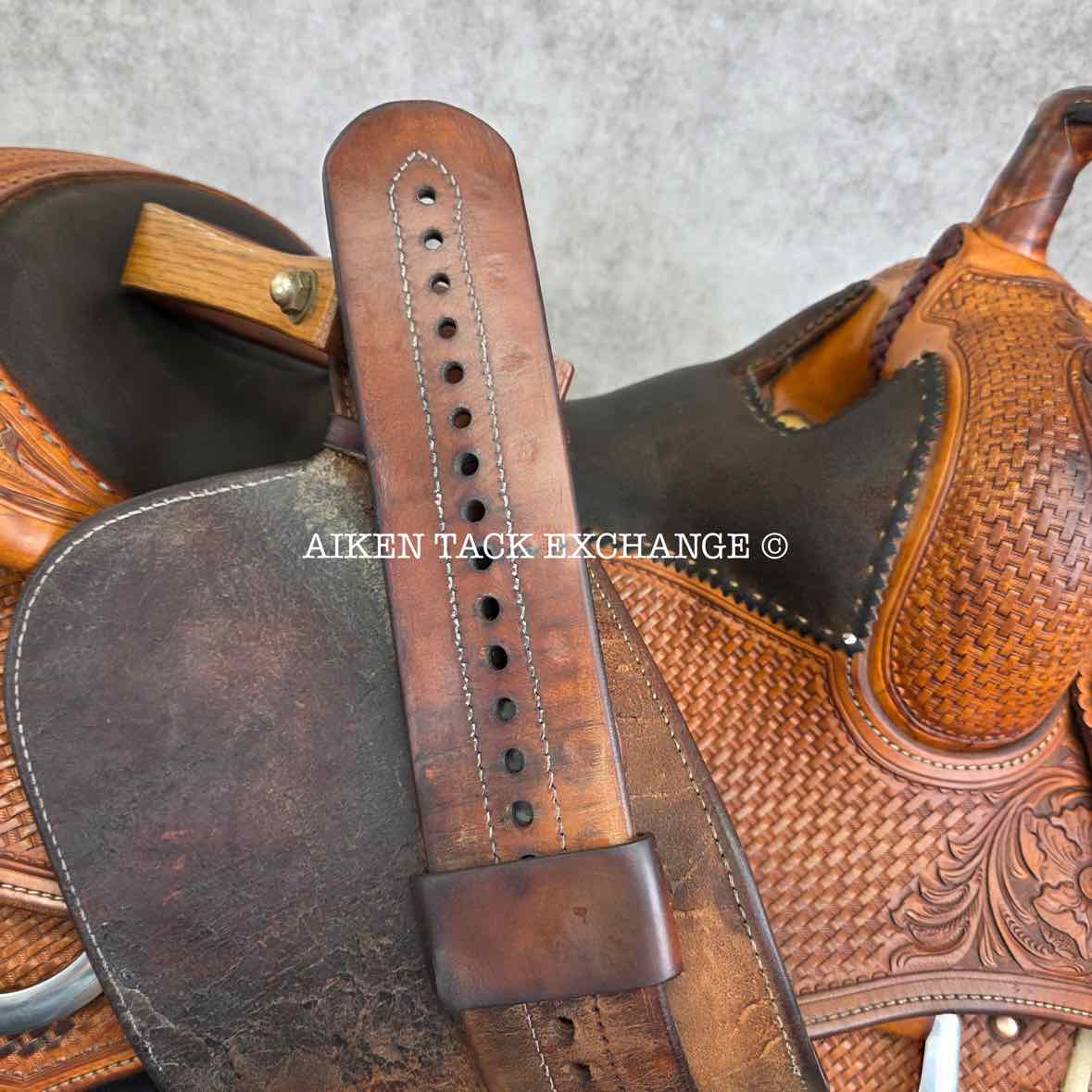 Bob Avila Western Saddle, 15.5" Seat, Regular Tree - Semi QH Bars