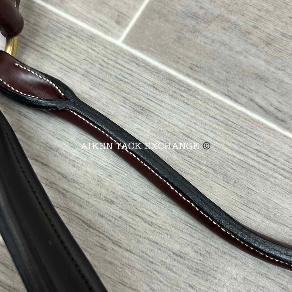 KL Select Red Barn Rachel Padded Leather Halter, Brown/Brass, Size Cob