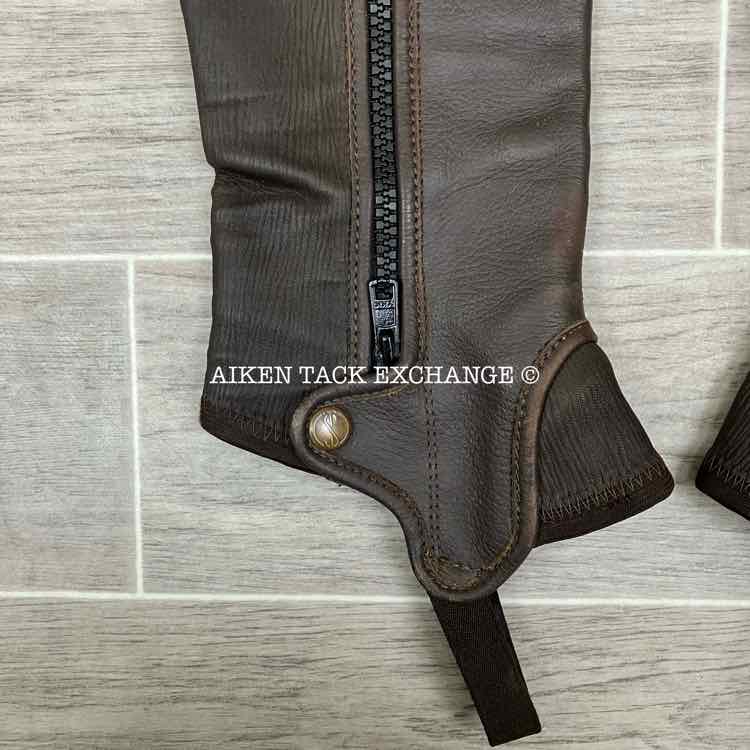 Tredstep Deluxe Half Chaps, Brown, Size 14" Calf 18" Height