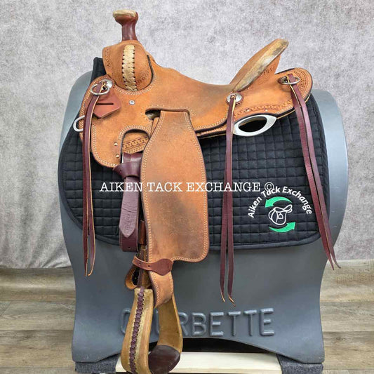 Henderson Custom Saddlery Roughout Western Saddle, 16" Seat, Wide Tree - Full QH Bars