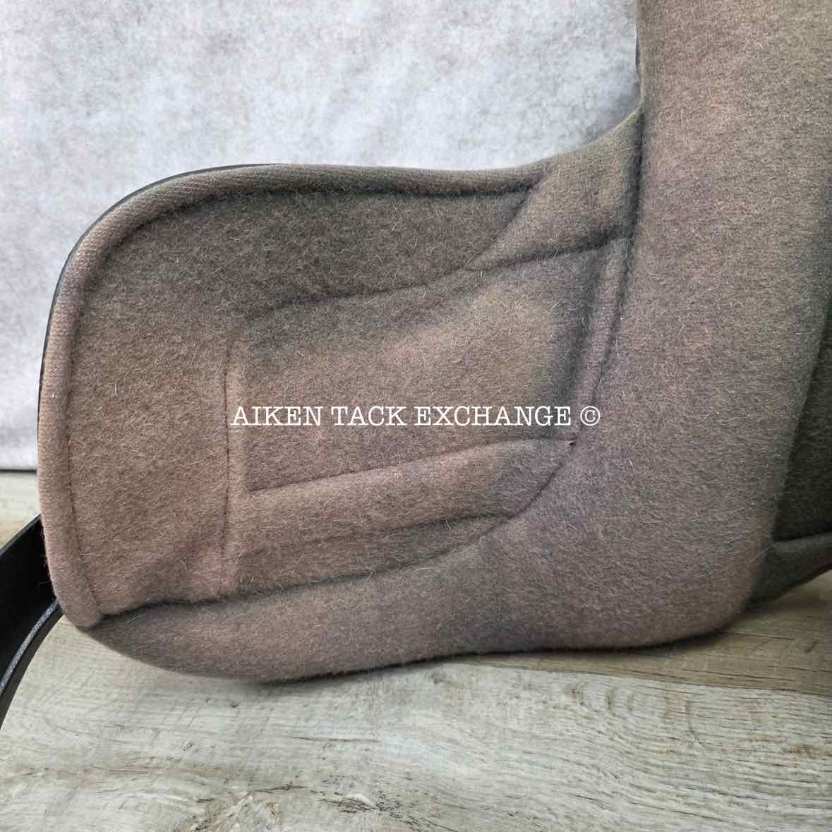 2011 Black Country Vinici Monoflap Dressage Saddle, 17.5" Seat, Medium Wide Tree, Wool Flocked Serge Panels