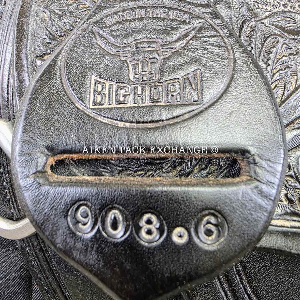 **SOLD** Big Horn 908 Extra Wide Trail Western Saddle, 16" Seat, Steele Equi-Fit Haflinger Tree