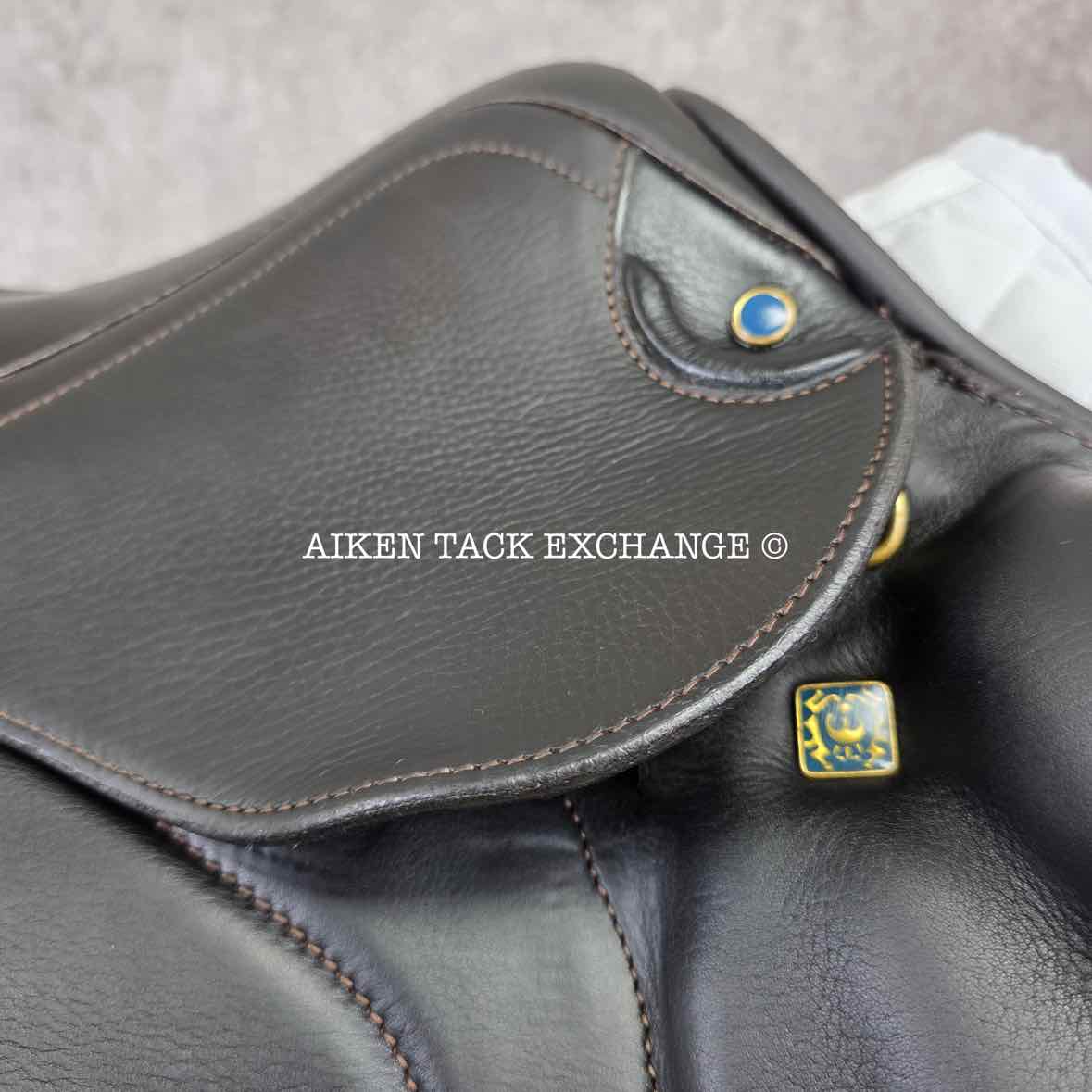 Stubben Zaria Optimum Monoflap Jump Saddle, 17.5" Seat with Biomex, 30cm Tree - MW, Wool Flocked Panels