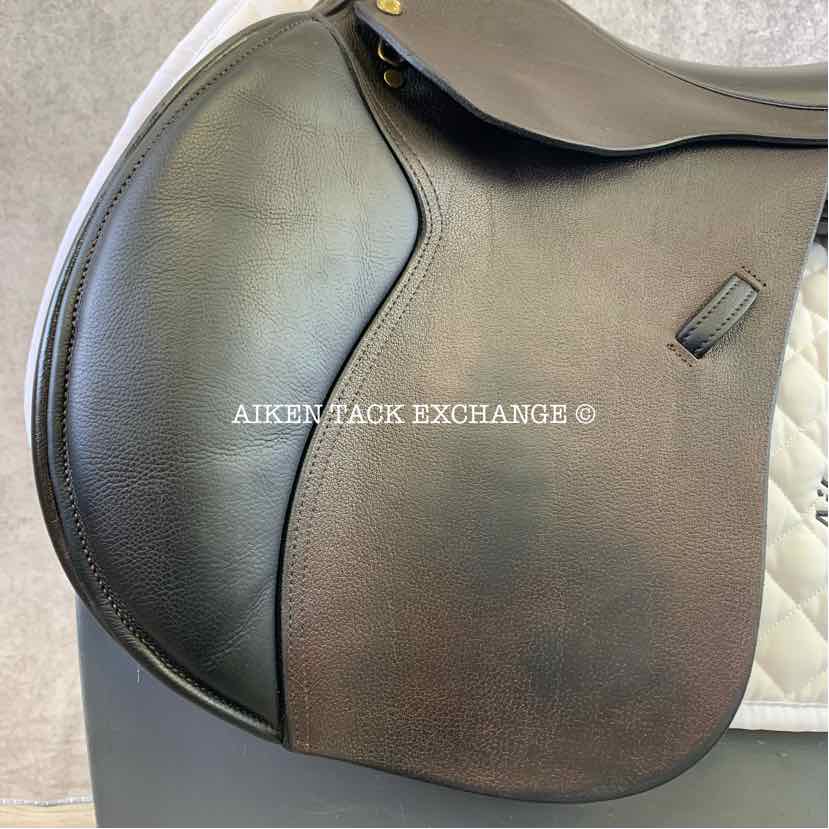 Detente by Advanced Saddle Fit Hadley Jump Saddle, 18" Seat, MW/W Tree, Wool Flocked Panels