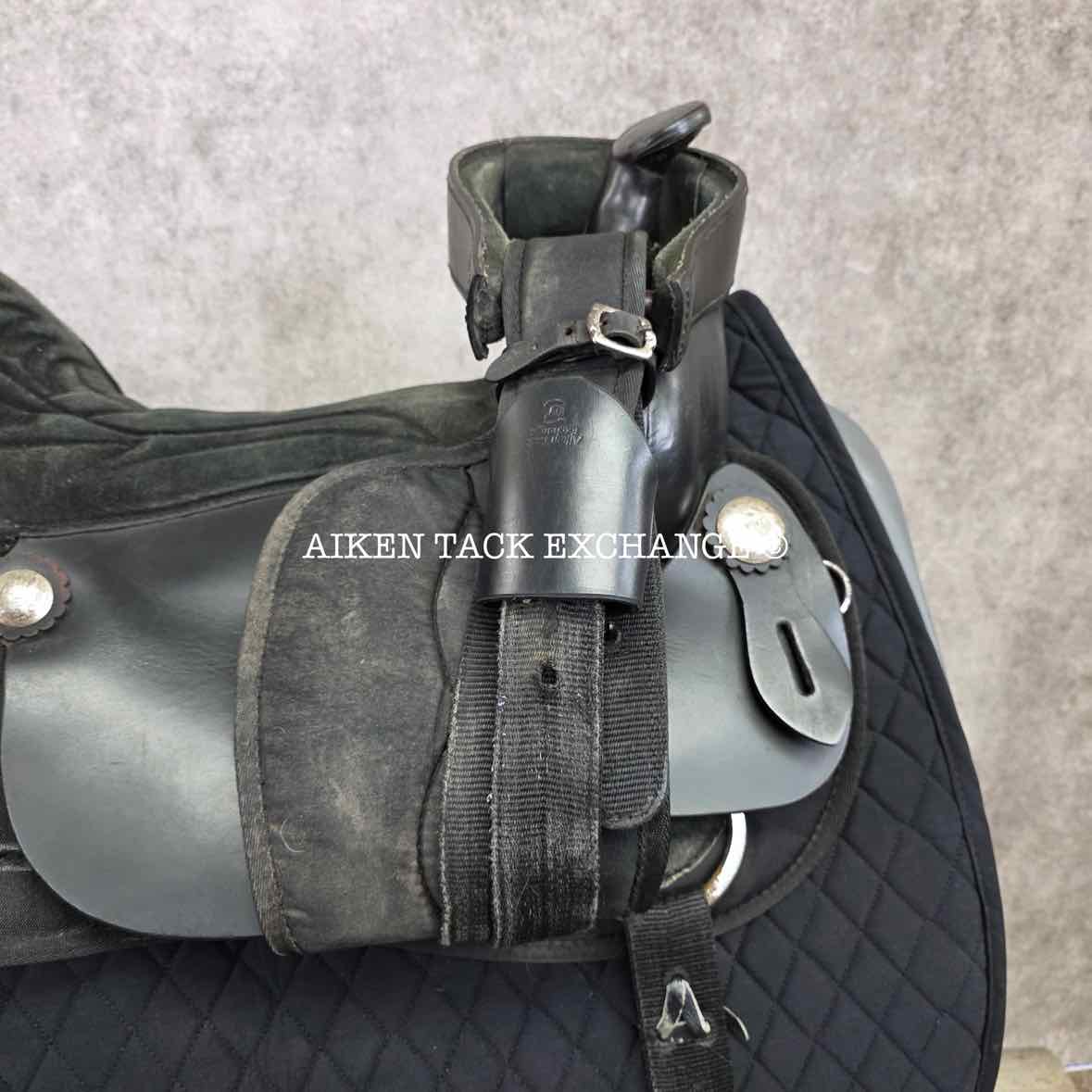 Tough 1 King Series Eclipse Western Saddle, 17" Seat, Wide Tree - Full QH Bars