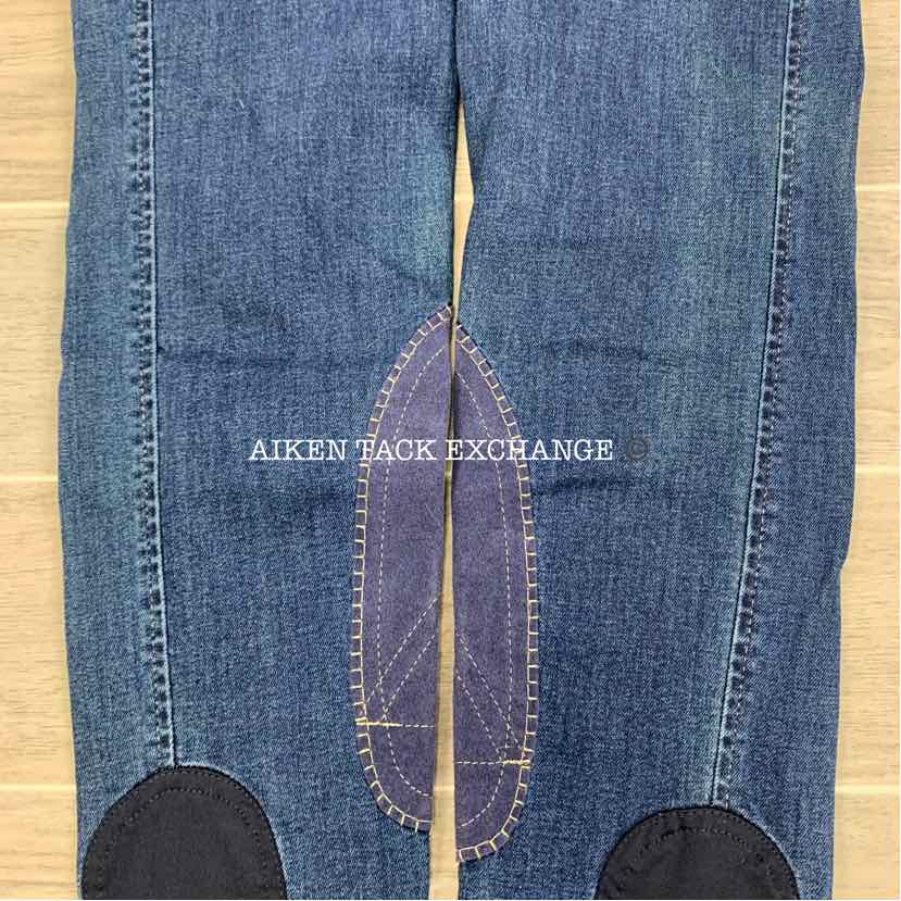 SmartPak Piper Stretch Denim Knee Patch Breeches, Size 24 R