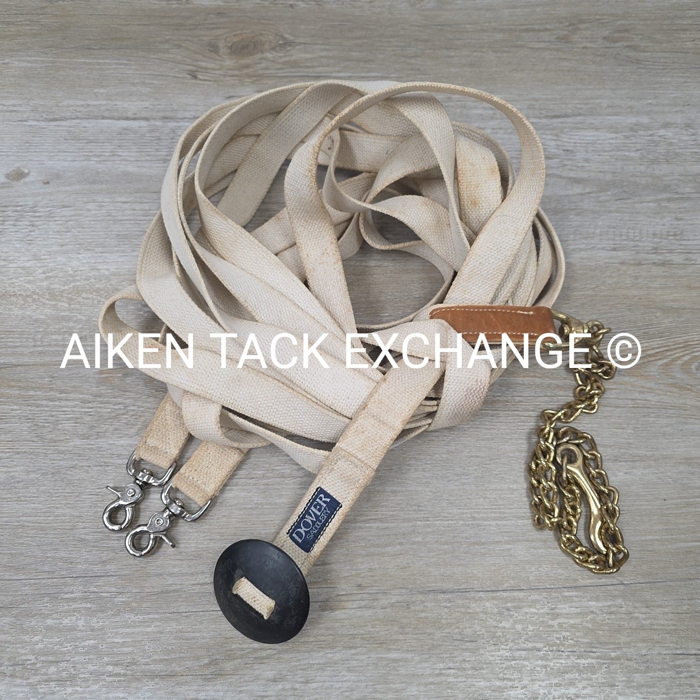 BARGAIN BUNDLE: Dover Saddlery Cotton Web Lunge Line with Chain & Stirrup Keeper