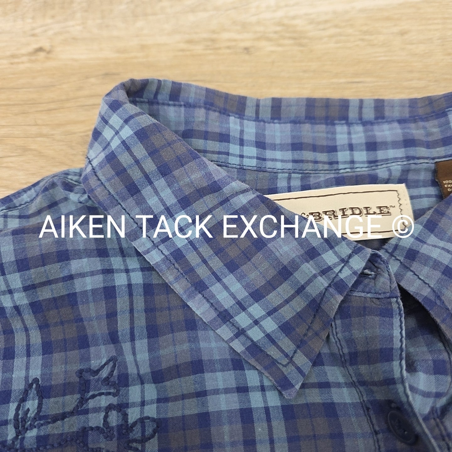 Bit & Bridle Button Up Lightweight Flannel, Women's XLarge