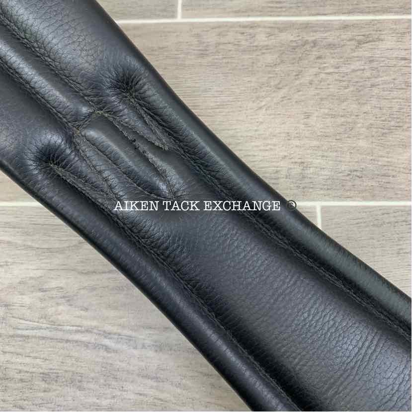 Trilogy Padded Leather Contoured Dressage Girth, Black, 26"