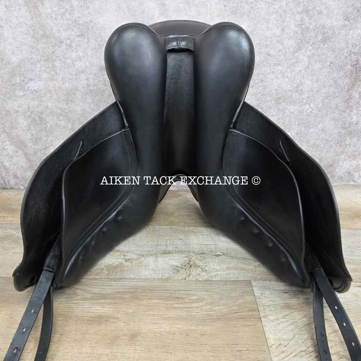 **SOLD** 2011 Trilogy Verago Elite Dressage Saddle, 18" Seat, Medium Wide Tree, Wool Flocked Panels