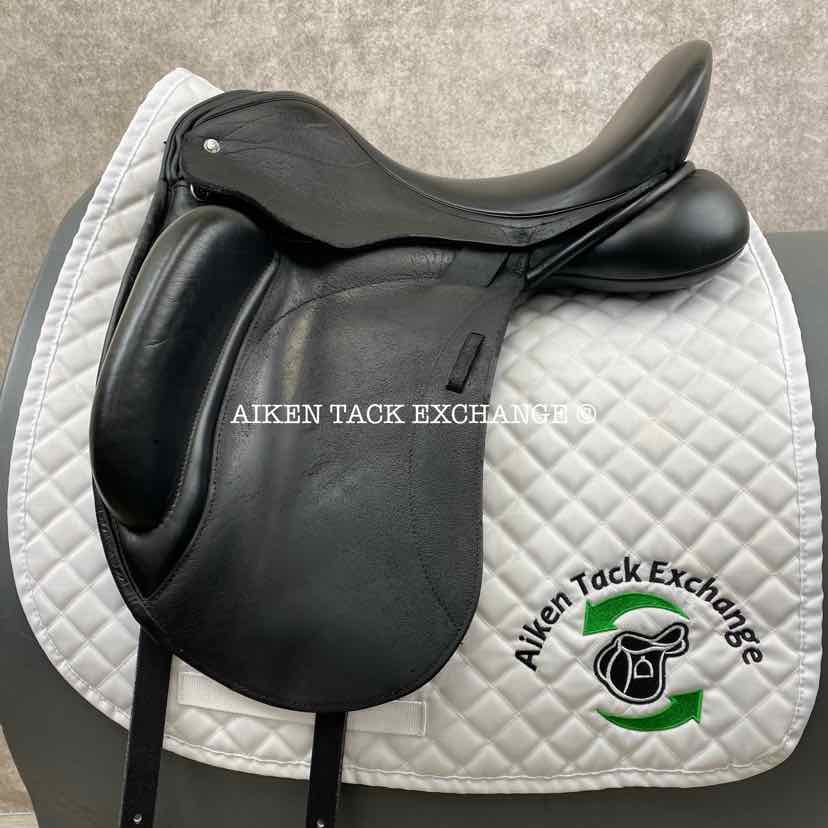 2015 Custom Saddlery Everest Monoflap Dressage Saddle, 17.5" Seat, Adjustable Tree, Wool Flocked Panels