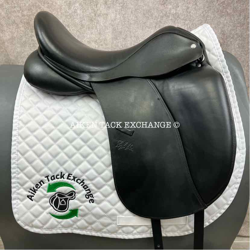 **SOLD** 2016 Custom Saddlery Steffen's Advantage Monoflap Dressage Saddle, 18" Seat, Adjustable Tree, Wool Flocked Panels