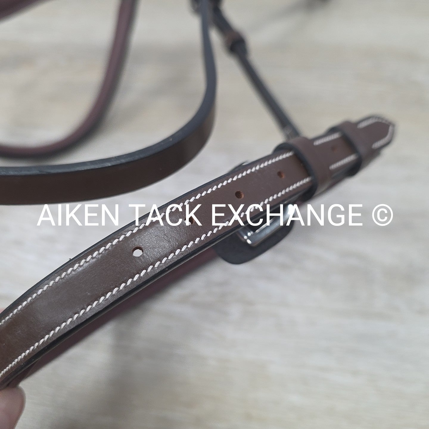 HDR Pro Mono Crown Fancy Stitch Padded Bridle with Reins, Brown, Size Pony