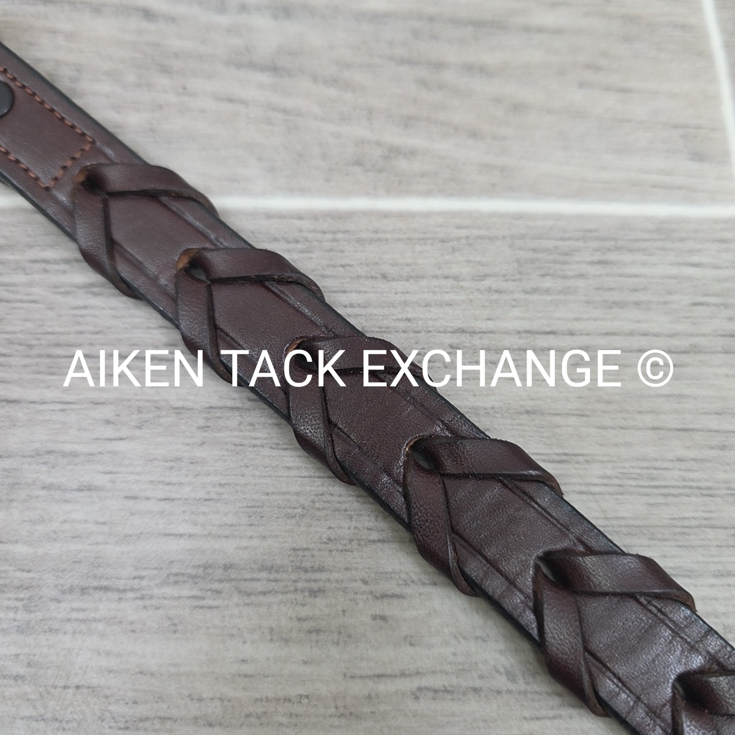 Tory Leather Laced Leather Belt, Brown, 24
