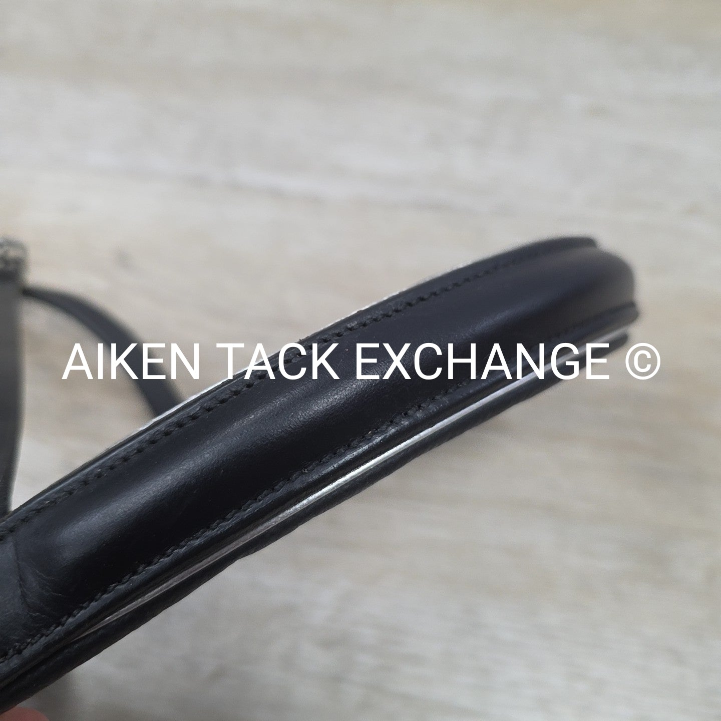 Padded Crank Noseband for Monocrown Bridle, Black with Silver, Size Full