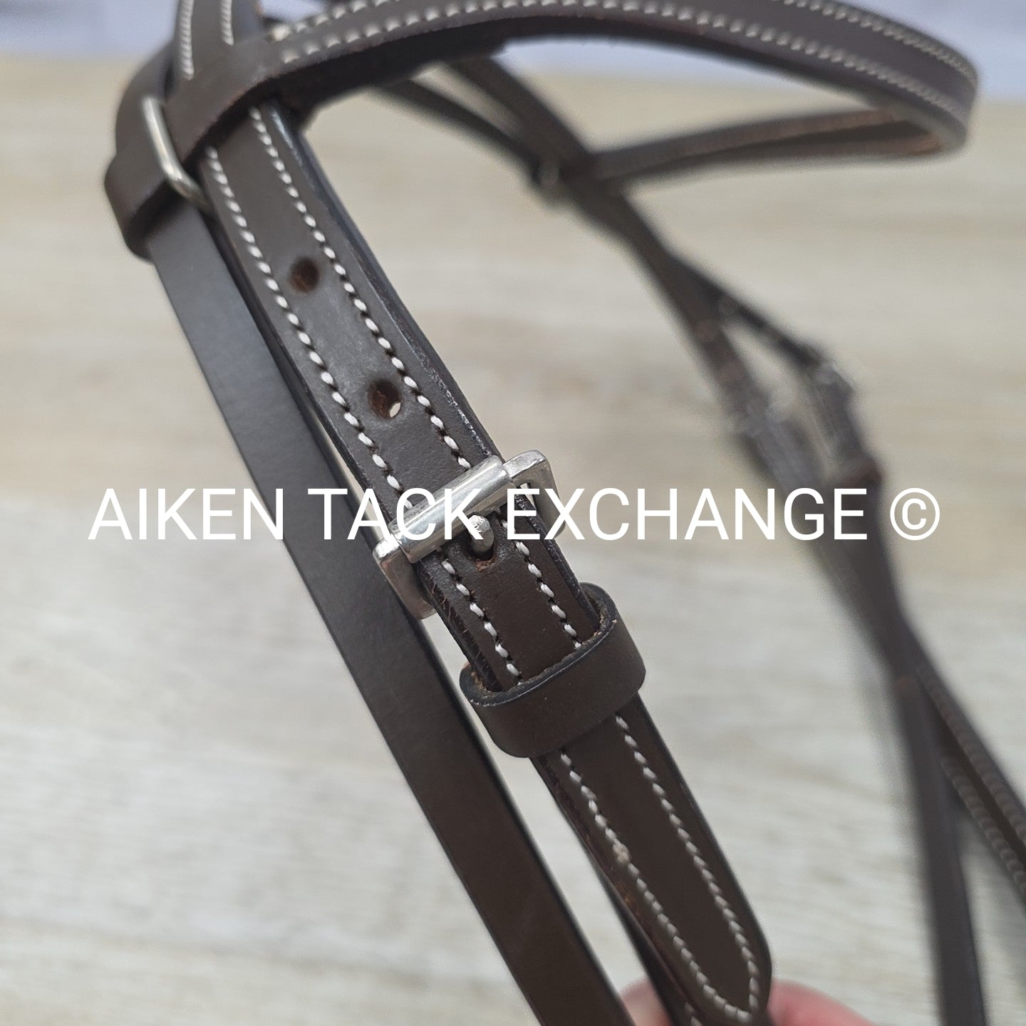 TuffRider Western Headstall with Latigo Bit Ties, Brown, Size Full/Horse