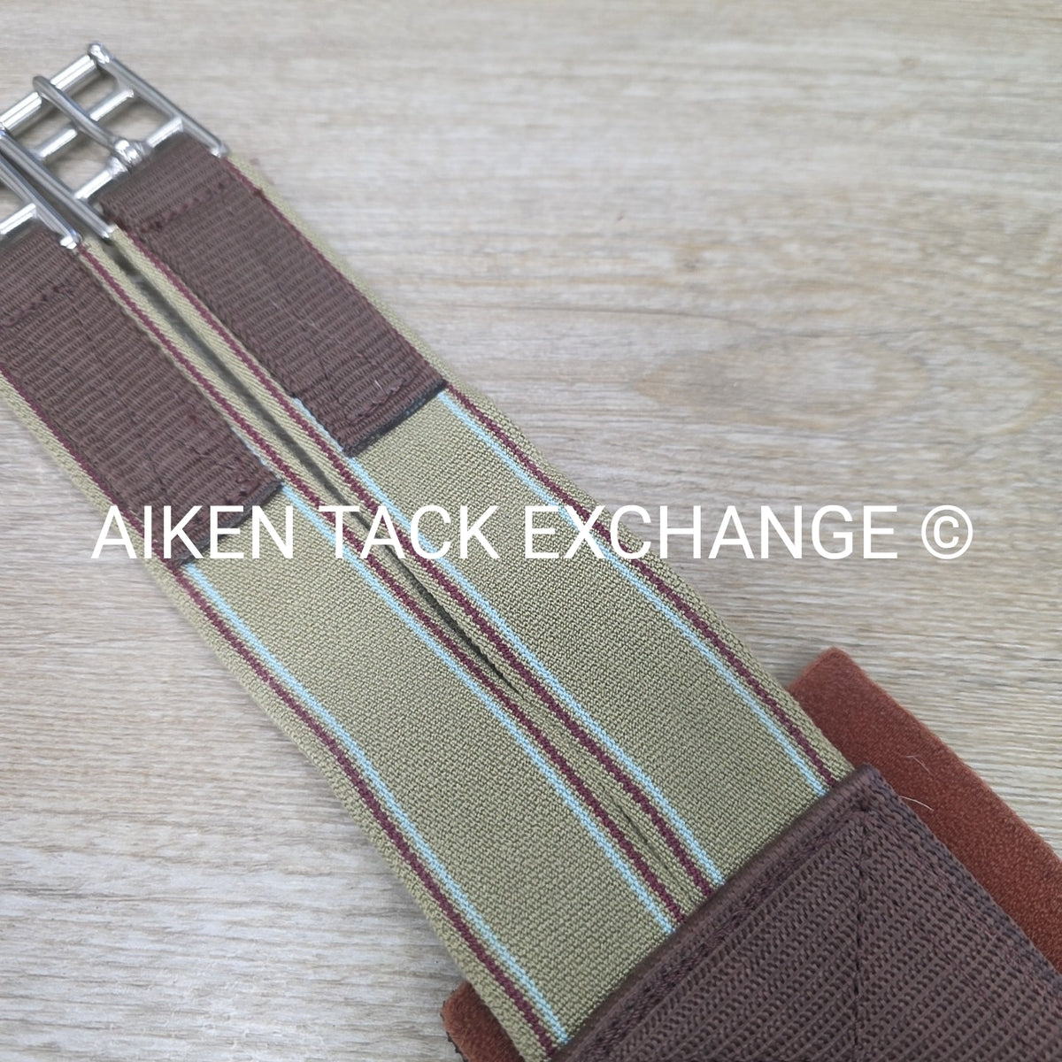 Neoprene Lined Double End Elastic Girth, Brown, Size 54"