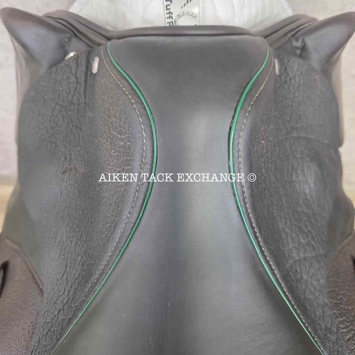 2019 Custom Saddlery Monte Carlo Monoflap Jump Saddle, 17" Seat, Adjustable Tree, Wool Flocked Panels