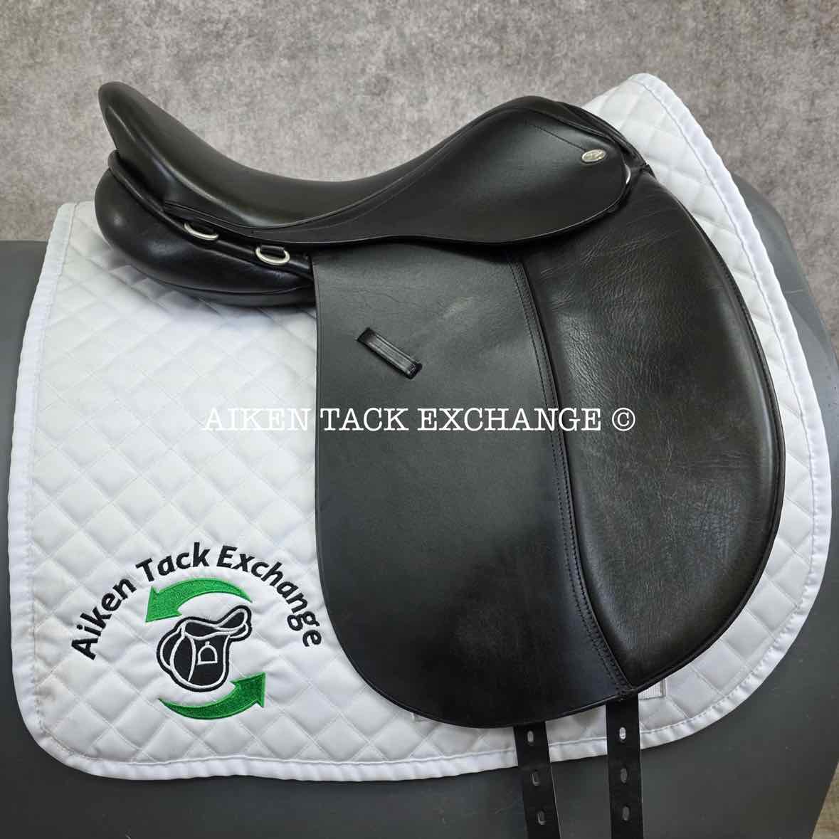 Mystic by Smith-Worthington Dressage Saddle, 17.5" Seat, Medium Tree, Wool Flocked Panels