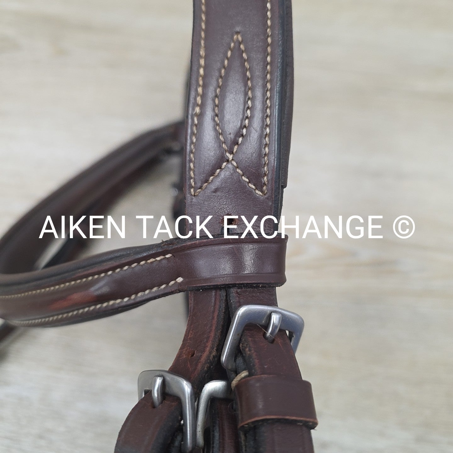 KL Select Red Barn Ocala Fancy Stitched Bridle, No Reins, Size Cob