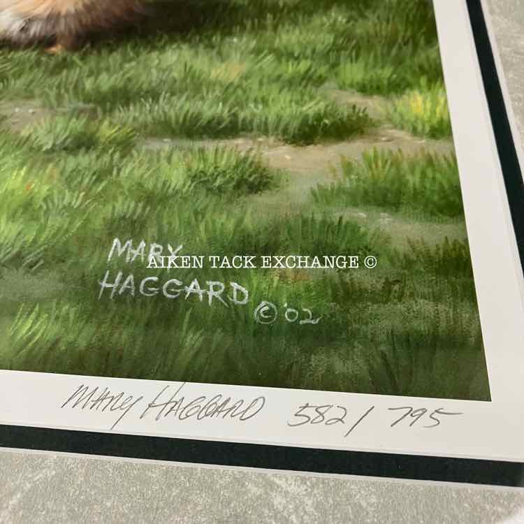Mary Haggard Horse Paintig, Matted and Framed, 36.5 x 31.5"