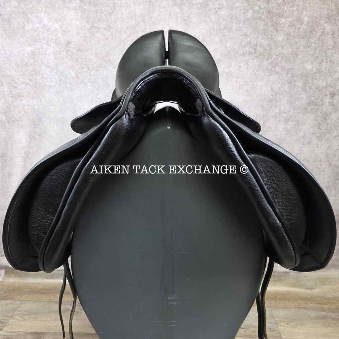 2014 Stubben Aramis Dressage Saddle with Equi-Soft, 18" Seat, 28cm Tree - Medium, Wool Flocked Panels