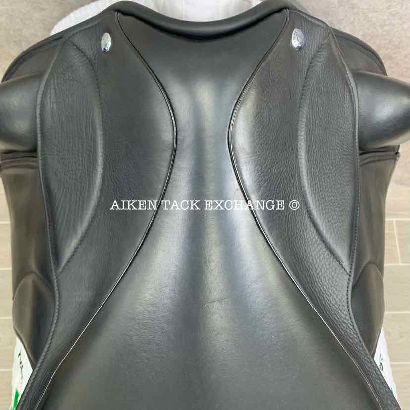 2015 Frank Baines Union Lux Monoflap Dressage Saddle, 18" Seat, Medium Wide Tree, Wool Flocked Panels