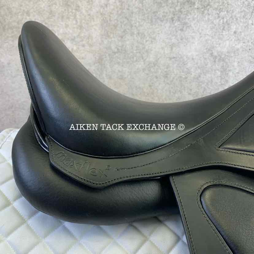 2022 MaxFlex Melina Pro Monoflap Dressage Saddle, 18" Seat, Flex Tree - Adjustable (Custom Gullet), Wool Flocked Panels