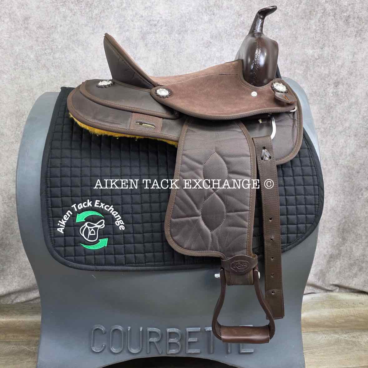Tough 1 King Series 9215 Synthetic Western Saddle, 15" Seat, Wide Tree - Full QH Bars