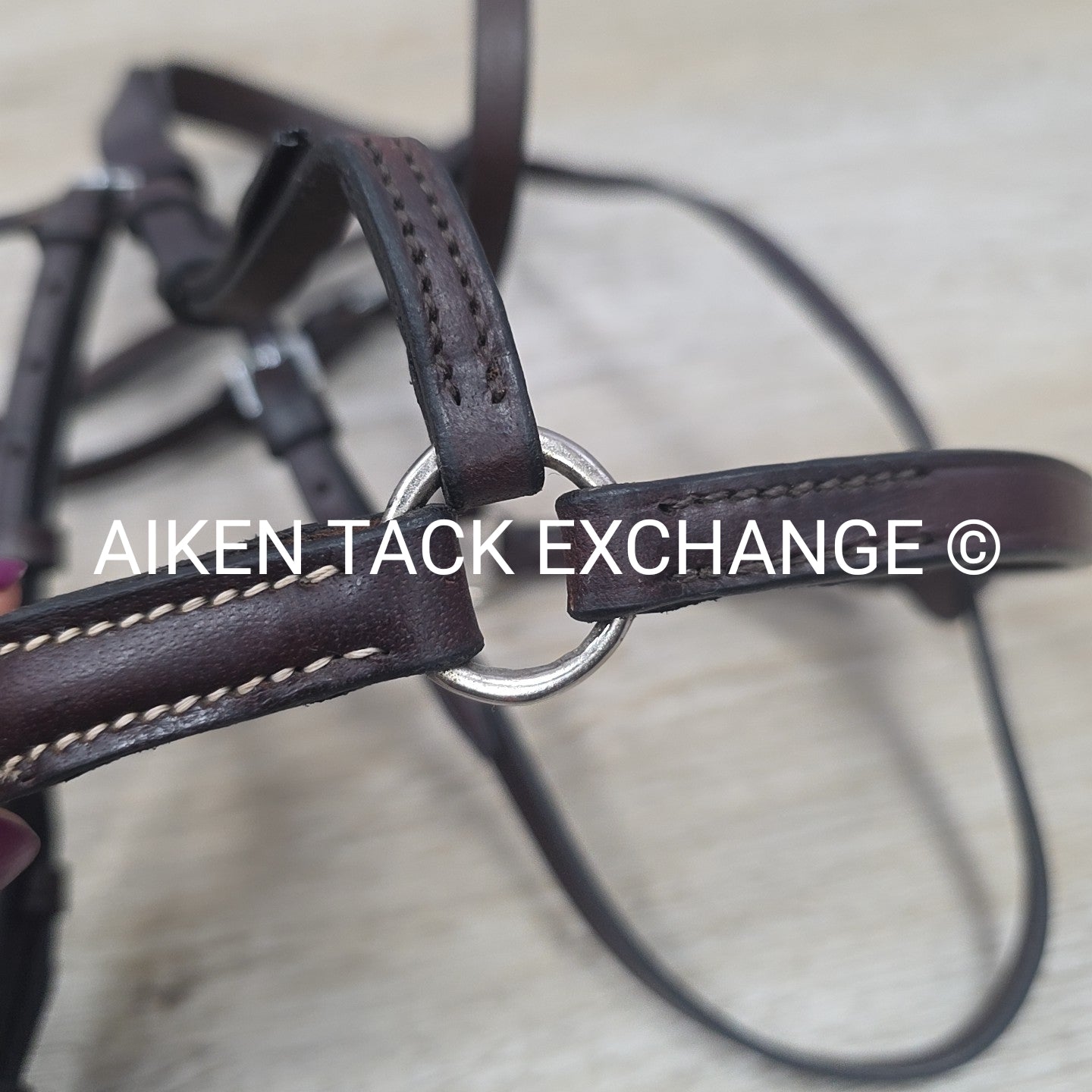 Plain Bridle with Drop Noseband, No Reins, Brown, Size Cob